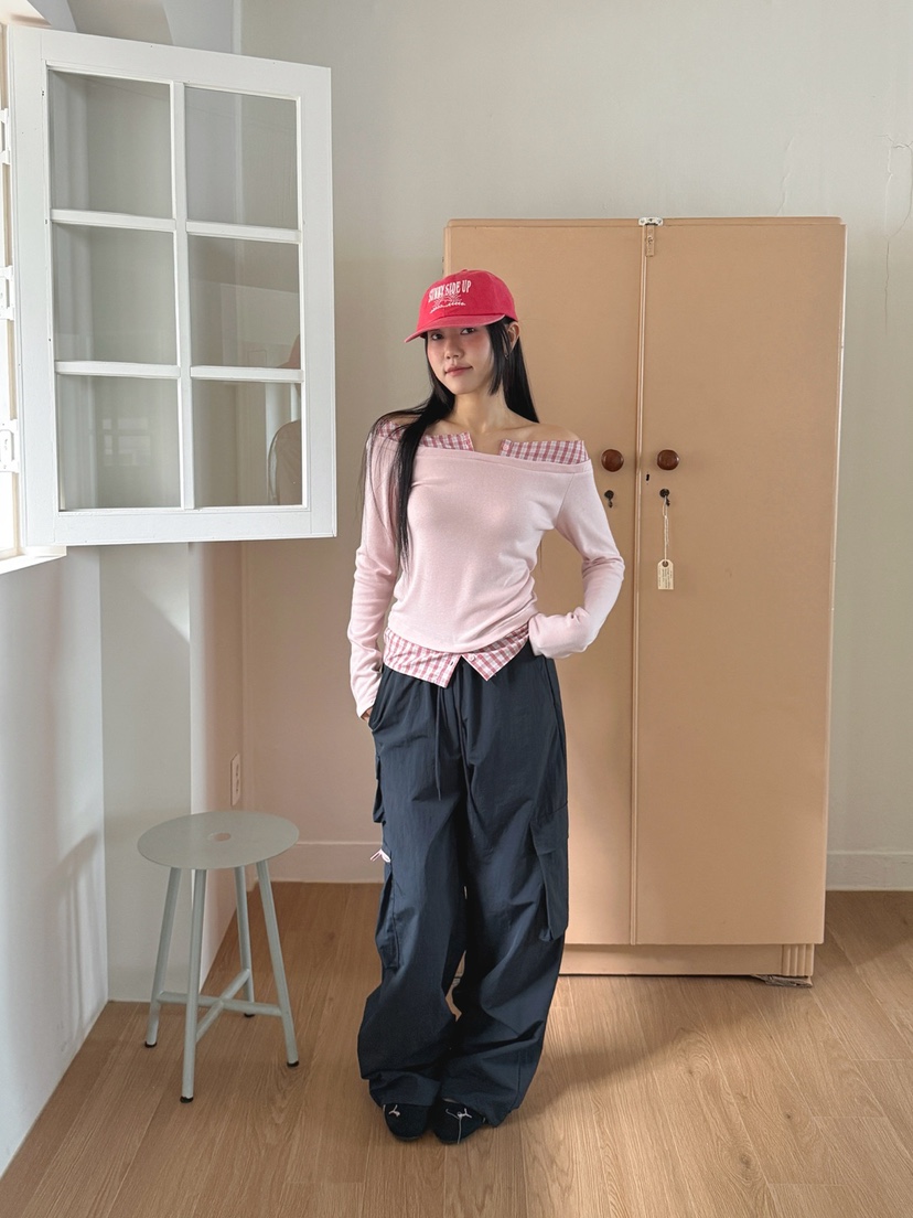 MORE THAN-P韓國代購女士新品真品人氣26春夏長袖T恤假兩件MORE THAN長袖T恤