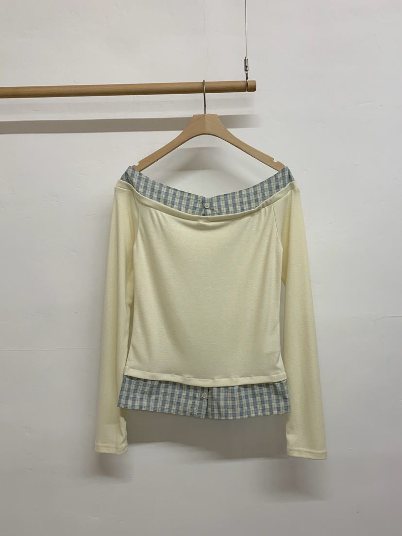 MORE THAN-P韓國代購女士新品真品人氣26春夏長袖T恤假兩件MORE THAN長袖T恤圖色1