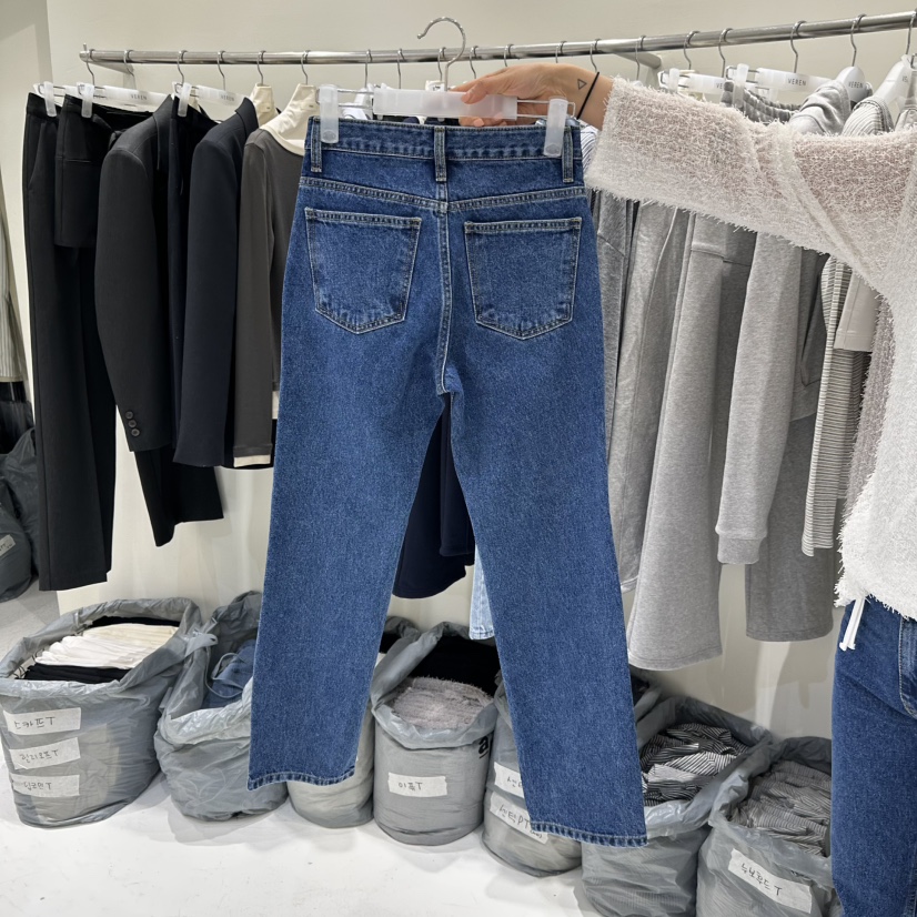 VEREN東大門實拍女裝新款人氣熱賣職業休閑推薦時尚牛仔褲VEREN牛仔褲