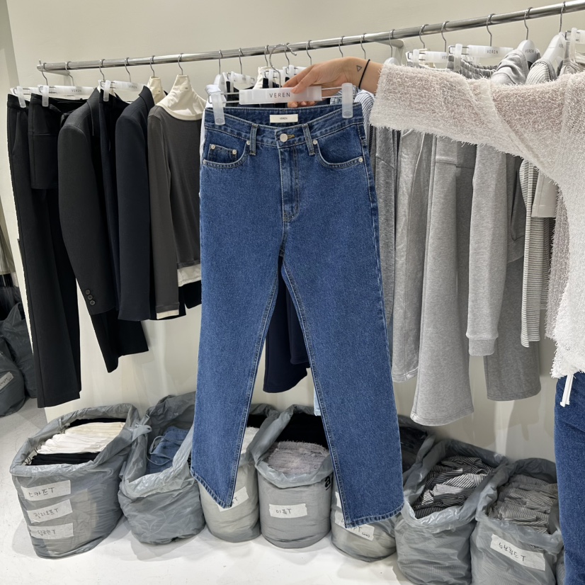 VEREN東大門實拍女裝新款人氣熱賣職業休閑推薦時尚牛仔褲VEREN牛仔褲圖色1