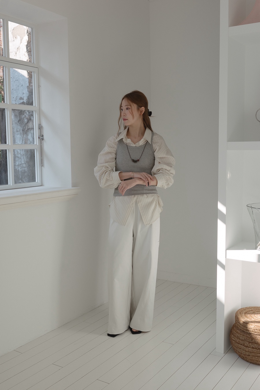 LONG PEAK東大門代購女士新款推薦熱賣時尚人氣休閑褲口袋LONG PEAK休閑褲