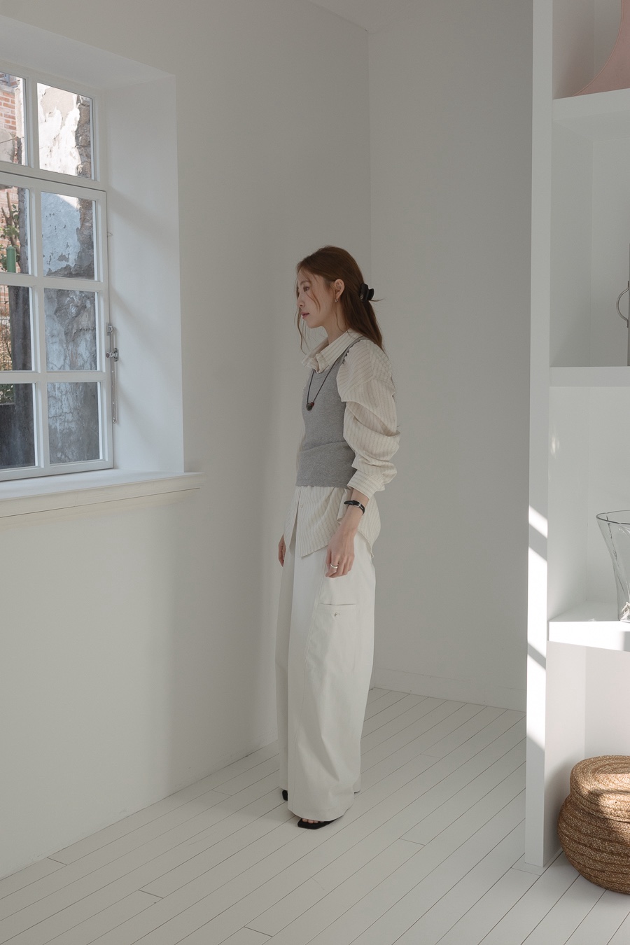 LONG PEAK東大門代購女士新款推薦熱賣時尚人氣休閑褲口袋LONG PEAK休閑褲