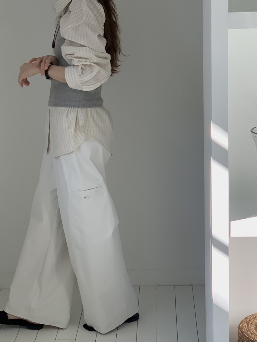 LONG PEAK東大門代購女士新款推薦熱賣時尚人氣休閑褲口袋LONG PEAK休閑褲