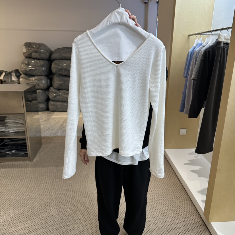 ARTISANAL韓國東大門直郵女士新款熱賣職業26春夏長袖T恤V領ARTISANAL長袖T恤