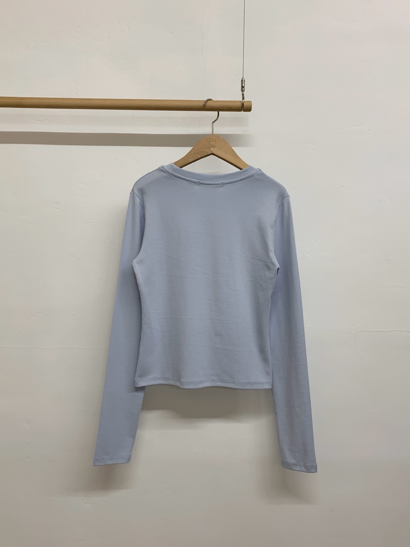 MORE THAN-P韓國代購女裝新品26春夏人氣時尚長袖T恤紐扣MORE THAN長袖T恤