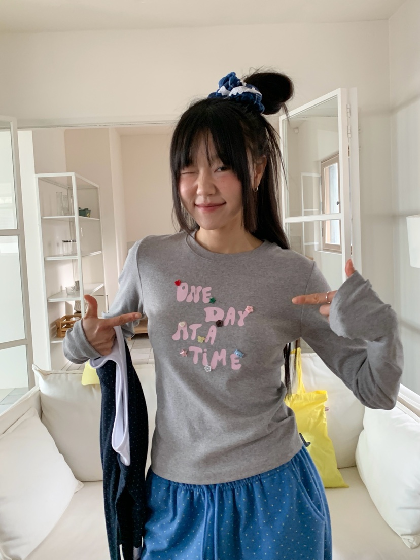 MORE THAN-P韓國代購女裝新品26春夏人氣時尚長袖T恤紐扣MORE THAN長袖T恤