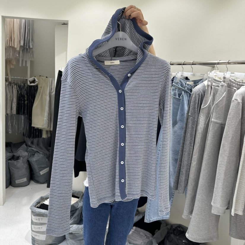 VEREN韓國東大門代購女裝新品熱賣職業人氣休閑26春夏長袖T恤VEREN長袖T恤圖色2