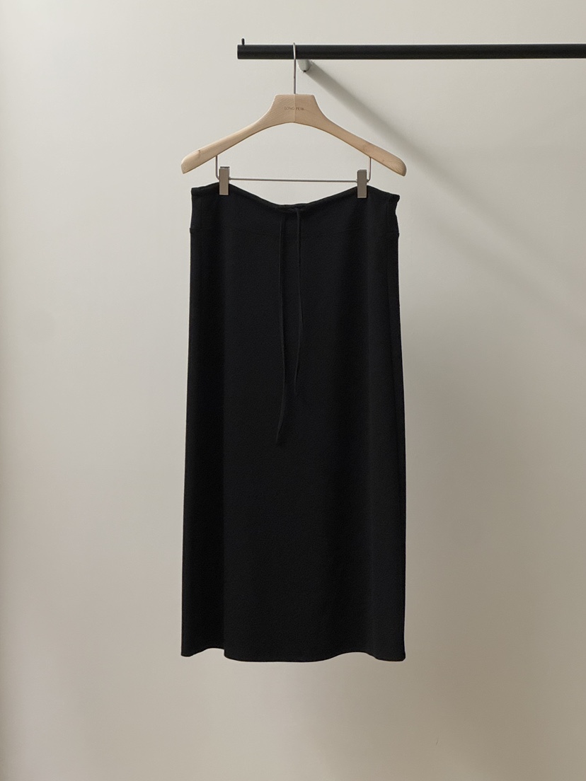 LONG PEAK韓國代購女裝新品時尚26春夏推薦休閑長裙長款鵝LONG PEAK長裙圖色2黑色