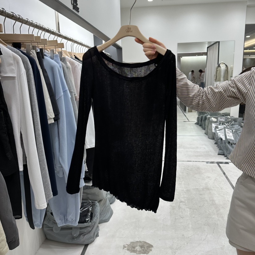 THE VALUE韓國東大門代購女士新品推薦職業長袖T恤不含腰包THE VALUE長袖T恤圖色3