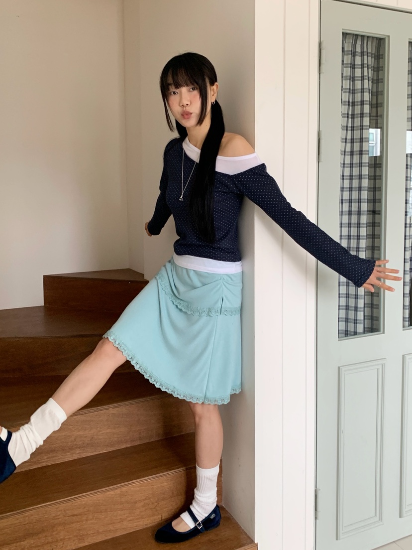 MORE THAN-P韓國東大門直郵女裝新款推薦時尚半身裙中短裙MORE THAN半身裙/中短裙