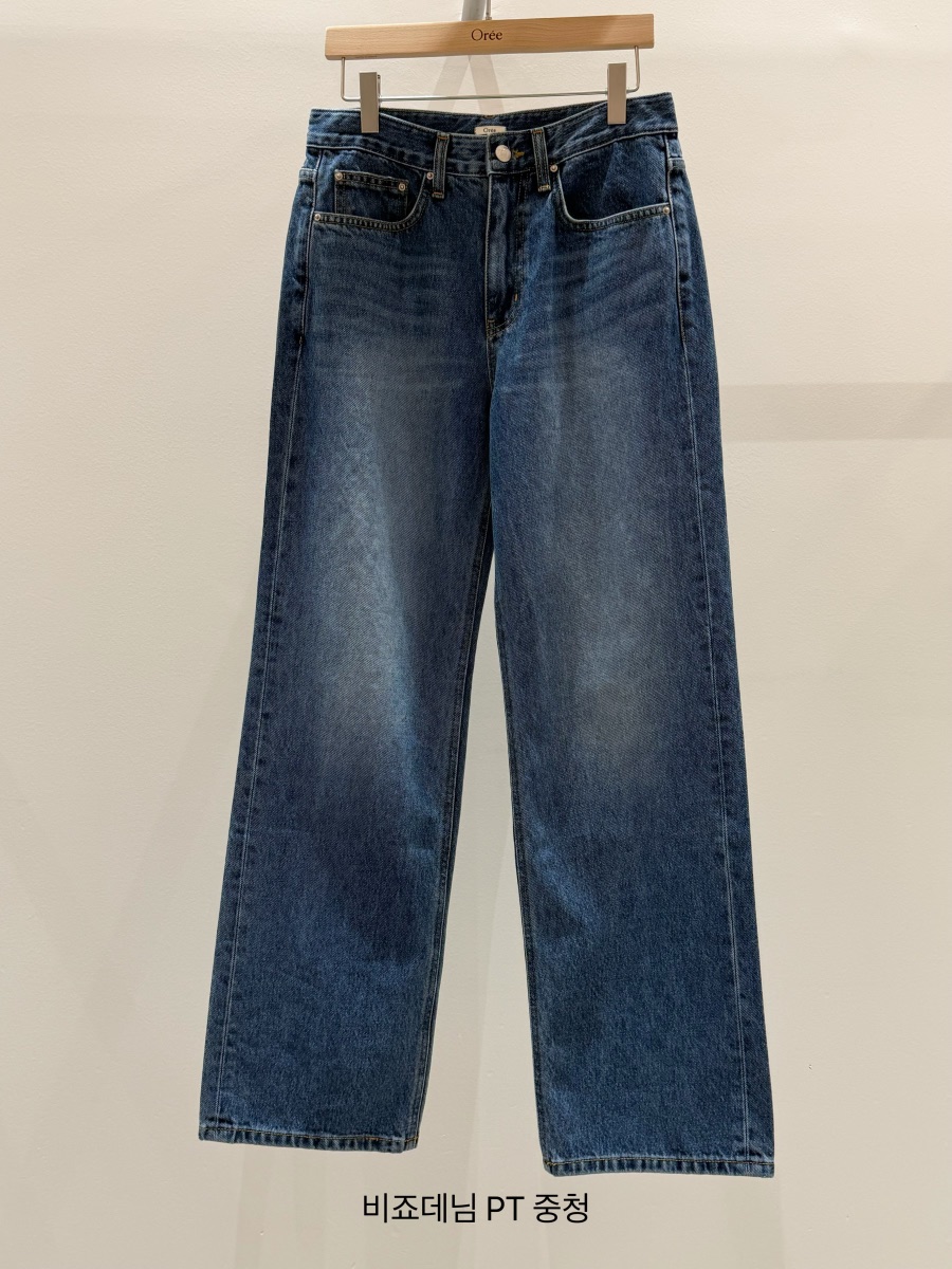 OREE韓國直郵女士新品26春夏推薦休閑時尚職業人氣牛仔褲OREE牛仔褲圖色1深色