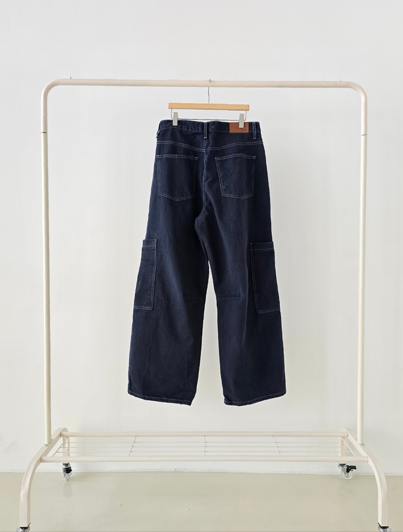 J SHOP韓國直郵女裝新款推薦熱賣26春夏休閑職業牛仔褲海軍J_SHOP牛仔褲