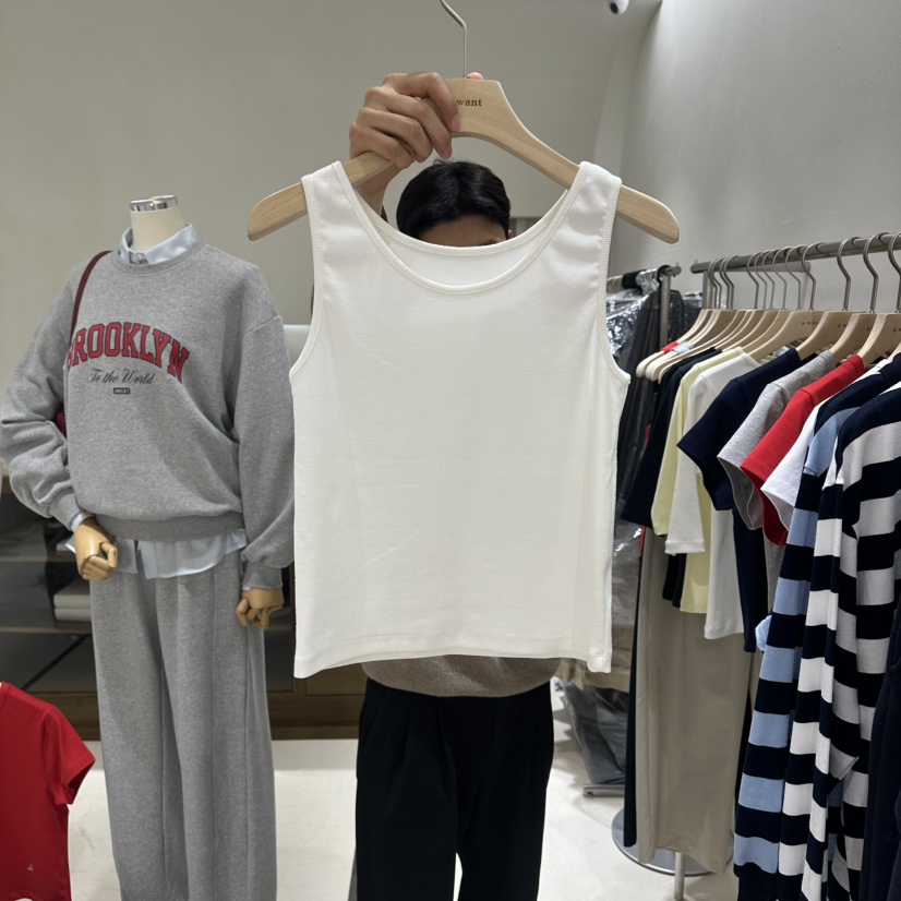 A WANT韓國東大門直郵女裝新品時尚熱賣休閑26春夏吊帶背心A WANT吊帶/背心圖色1