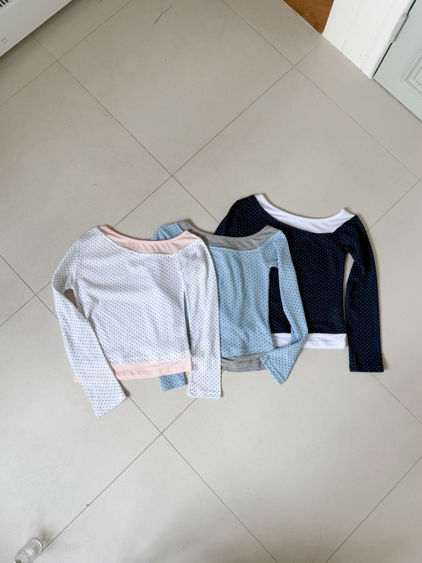 MORE THAN-P韓國直郵實拍女裝新款休閑推薦長袖T恤假兩件MORE THAN長袖T恤