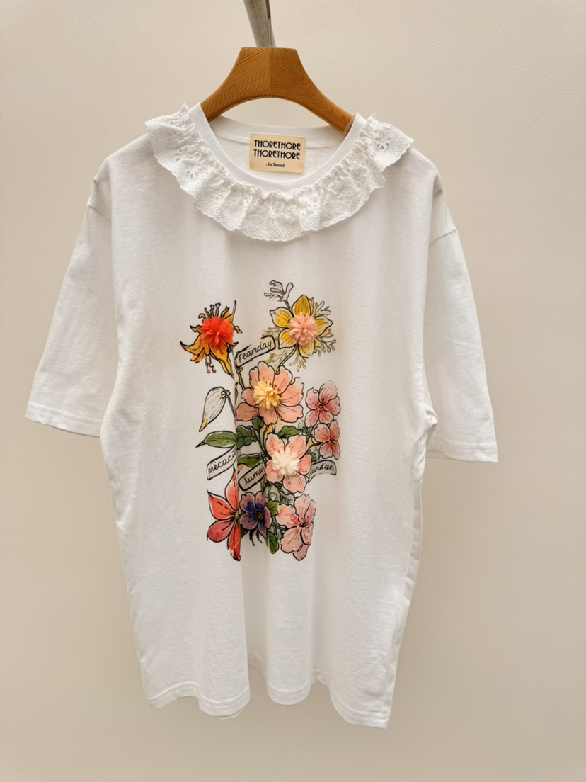 THORE韓國直郵女士新款26春夏職業熱賣人氣時尚推薦休閑T恤THORET恤圖色1