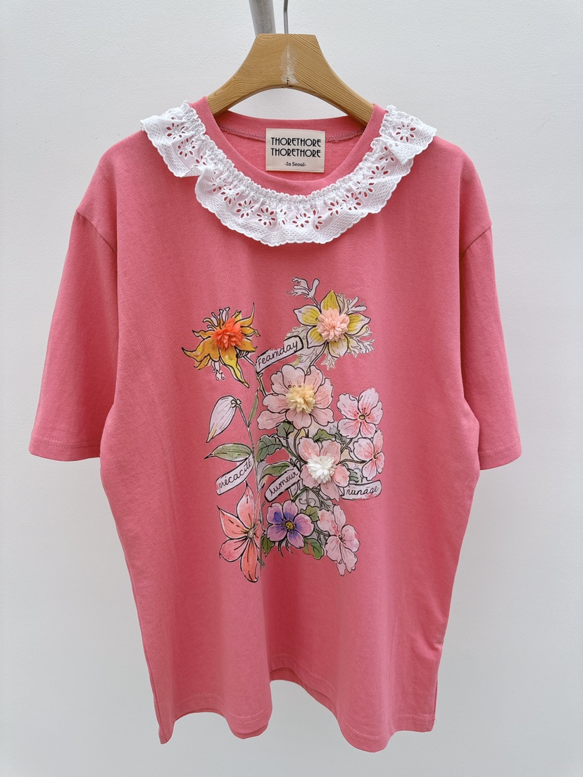 THORE韓國直郵女士新款26春夏職業熱賣人氣時尚推薦休閑T恤THORET恤圖色2