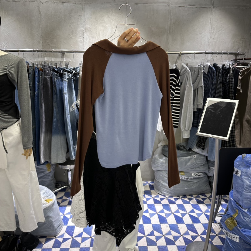 AMOUR韓國直郵實拍女裝新品時尚職業人氣休閑熱賣長袖T恤AMOUR長袖T恤