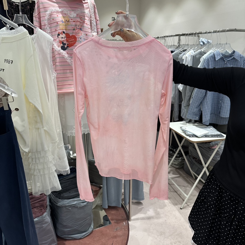 MIMME/LOOKK韓國東大門直郵女士新款人氣職業26春夏長袖T恤MIMME/LOOKK長袖T恤