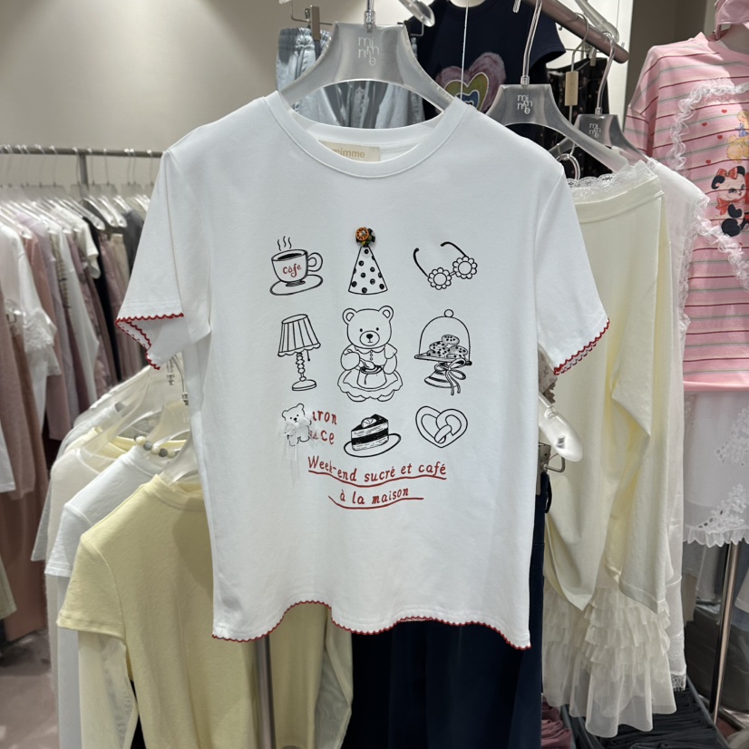 MIMME/LOOKK韓國東大門代購女士新款人氣推薦休閑時尚T恤MIMME/LOOKKT恤圖色1