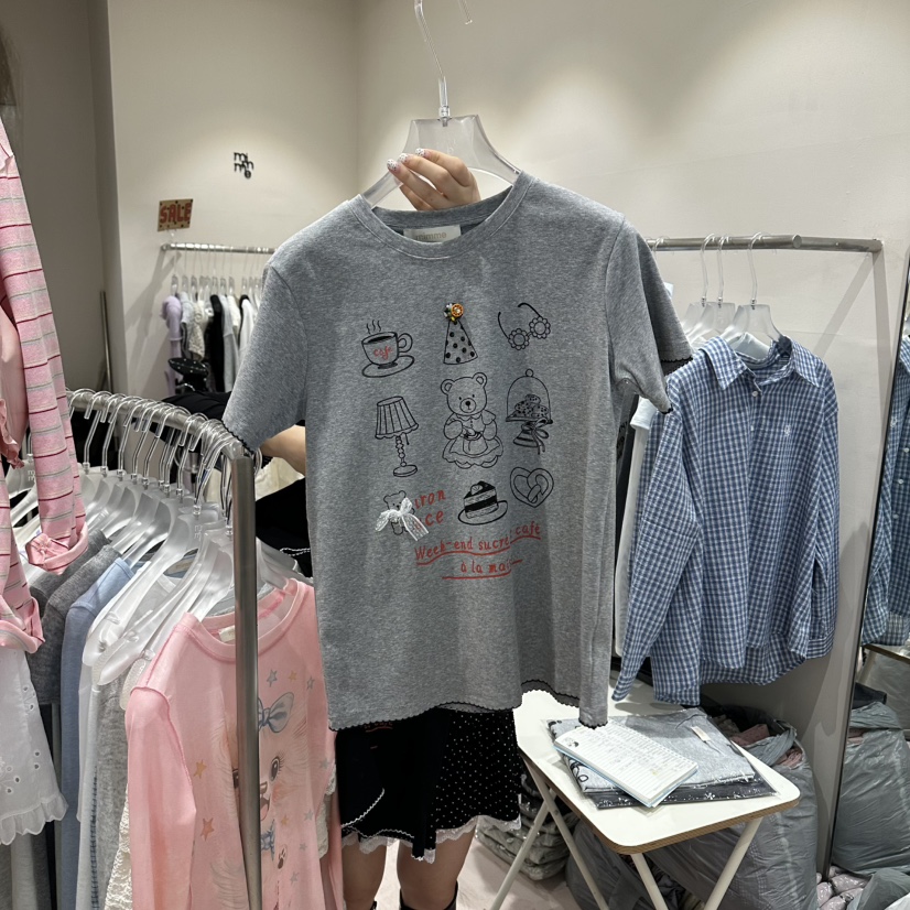 MIMME/LOOKK韓國東大門代購女士新款人氣推薦休閑時尚T恤MIMME/LOOKKT恤圖色3