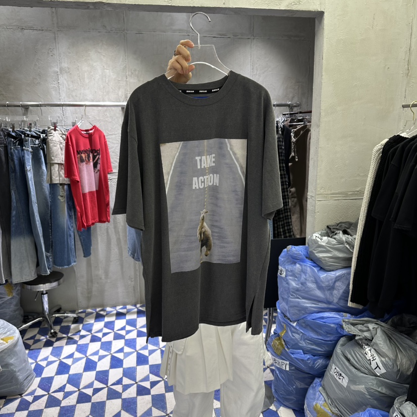 AMOUR韓國直郵實拍女裝新款推薦休閑職業26春夏時尚熱賣T恤AMOURT恤圖色2