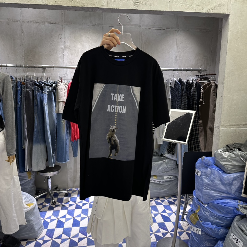 AMOUR韓國直郵實拍女裝新款推薦休閑職業26春夏時尚熱賣T恤AMOURT恤圖色3