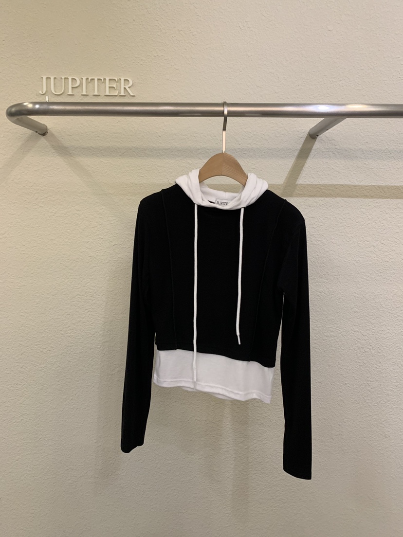 JUPITER韓國直郵實拍女裝新款人氣熱賣休閑長袖T恤假兩件JUPITER長袖T恤圖色1