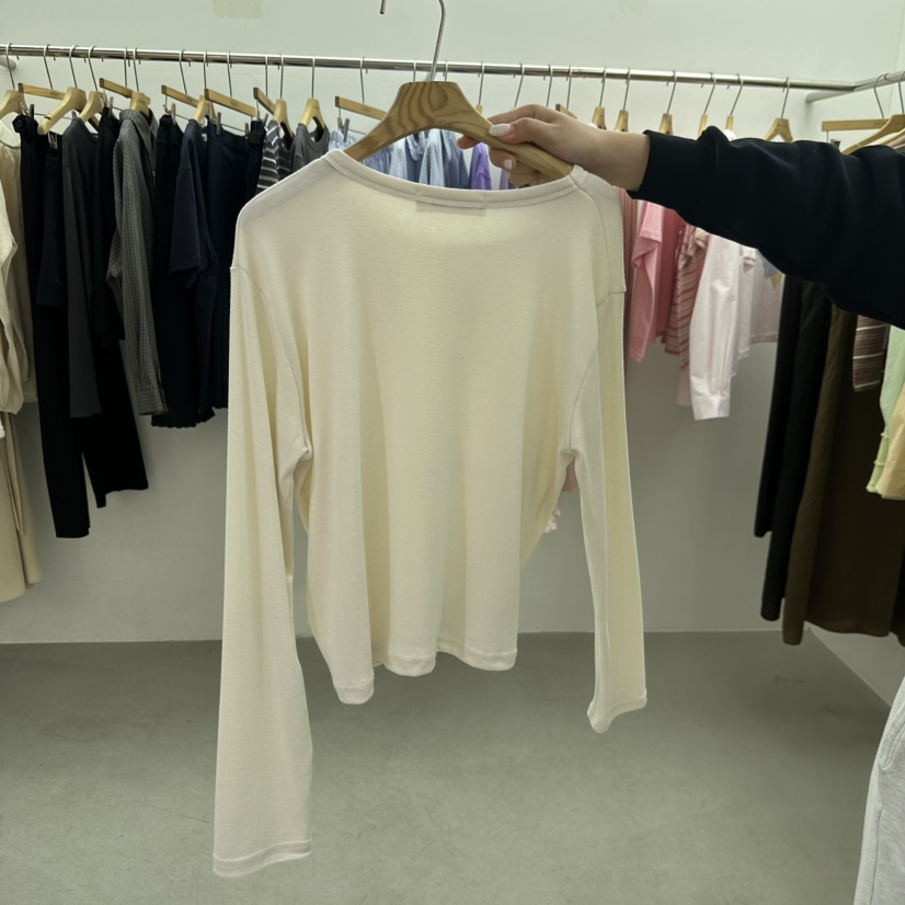 BROWNS-P韓國東大門代購女裝新品26春夏休閑人氣長袖T恤BROWNS-P長袖T恤