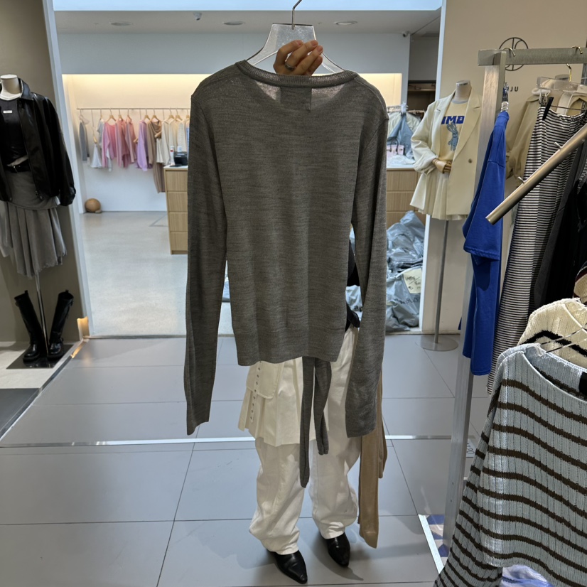 AMOUR韓國代購女裝新款休閑人氣熱賣職業26春夏針織衫開衫AMOUR針織衫