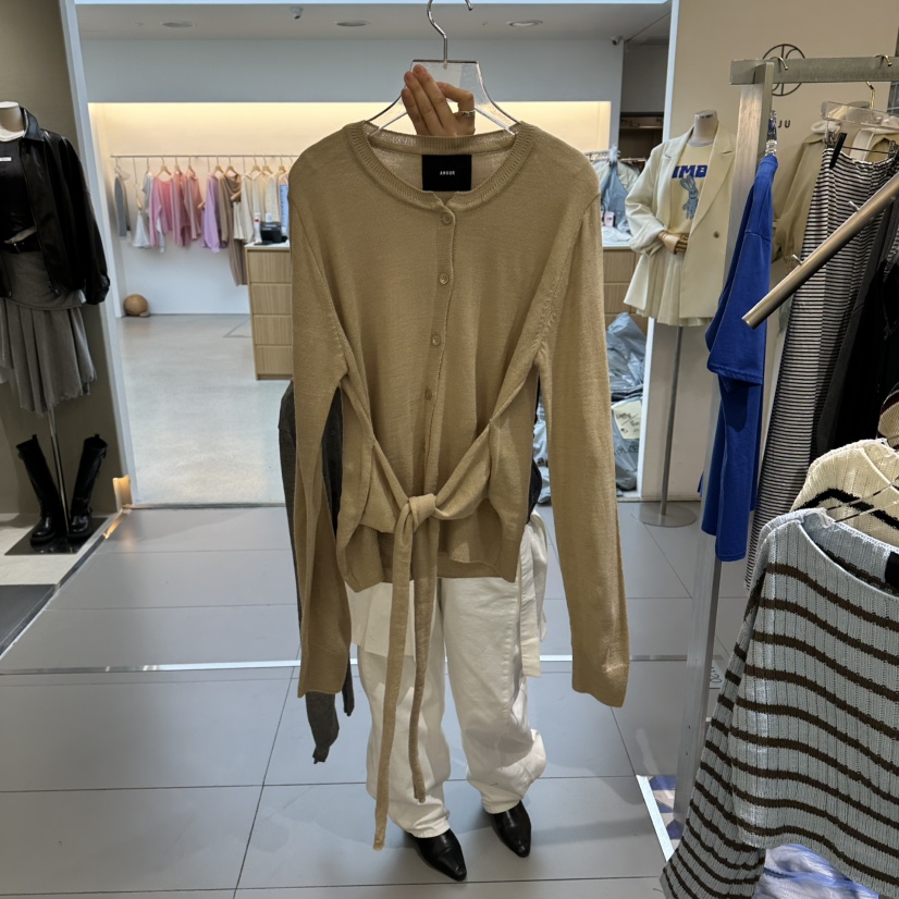 AMOUR韓國代購女裝新款休閑人氣熱賣職業26春夏針織衫開衫AMOUR針織衫圖色2