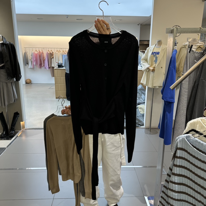 AMOUR韓國代購女裝新款休閑人氣熱賣職業26春夏針織衫開衫AMOUR針織衫圖色3