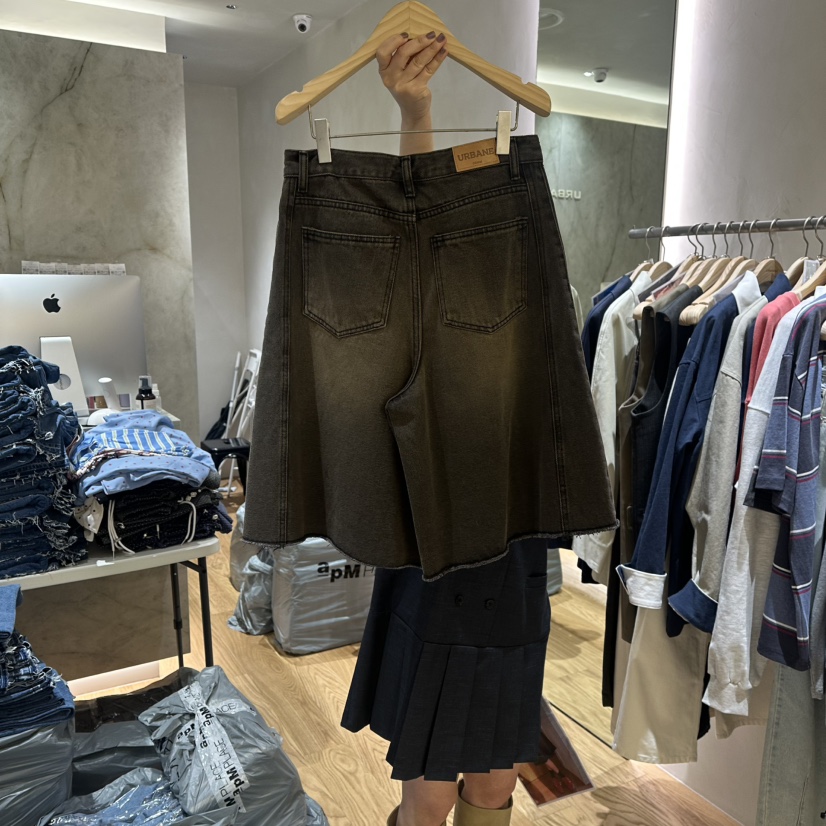 URBANE-P韓國代購女士新品人氣職業時尚休閑短褲水洗牛仔布URBANE-P短褲