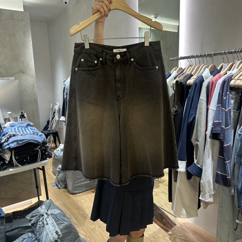 URBANE-P韓國代購女士新品人氣職業時尚休閑短褲水洗牛仔布URBANE-P短褲圖色2
