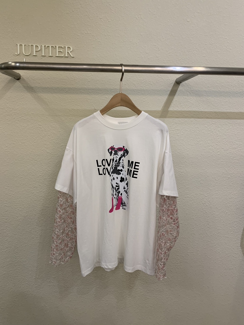 JUPITER韓國東大門直郵女士新品時尚熱賣26春夏長袖T恤假兩件JUPITER長袖T恤圖色1