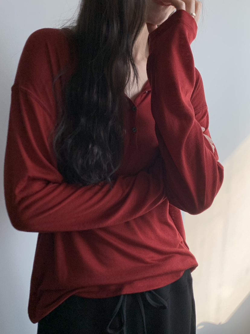 LONG PEAK韓國代購女裝新品休閑推薦人氣熱賣長袖T恤天絲LONG PEAK長袖T恤