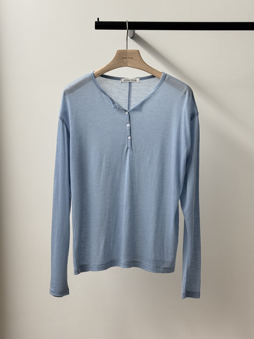 LONG PEAK韓國代購女裝新品休閑推薦人氣熱賣長袖T恤天絲LONG PEAK長袖T恤圖色2