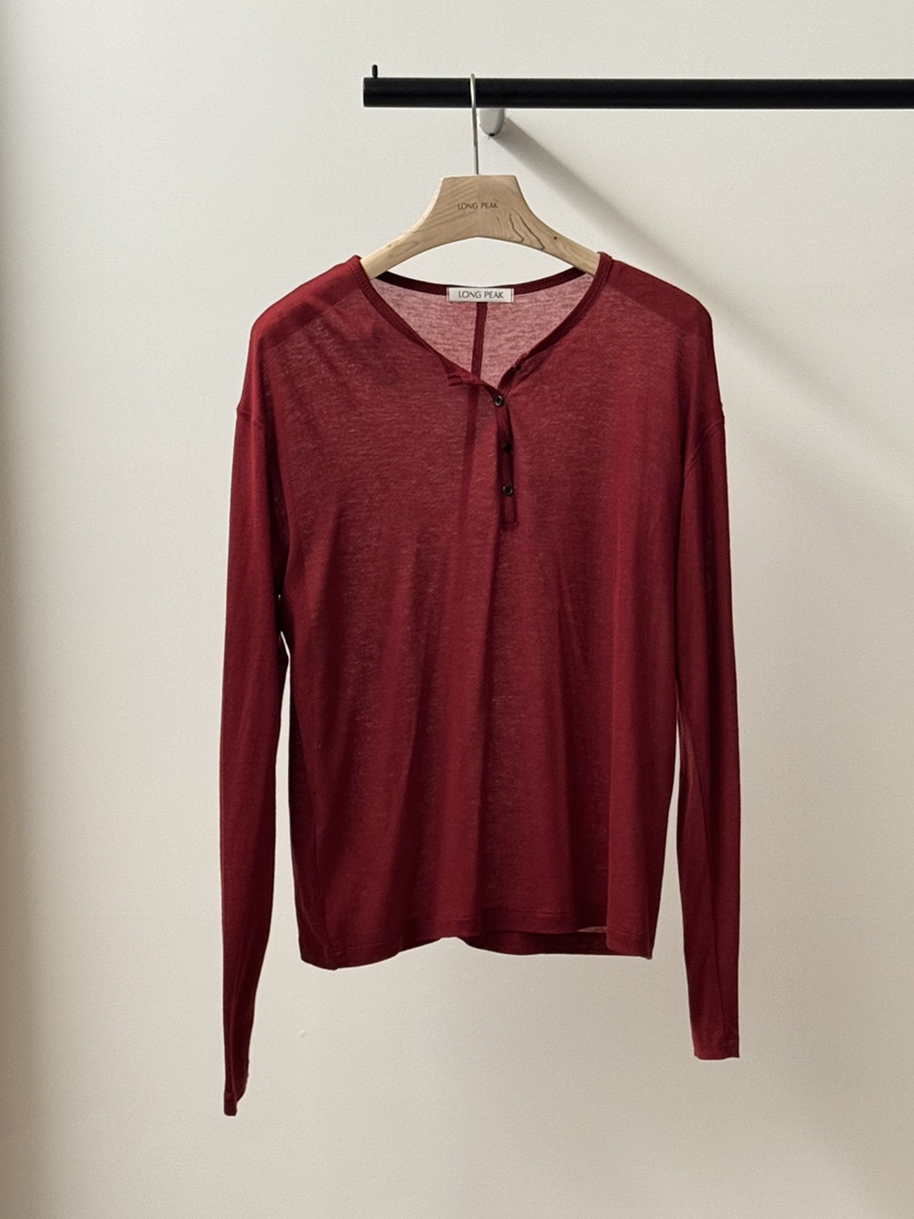 LONG PEAK韓國代購女裝新品休閑推薦人氣熱賣長袖T恤天絲LONG PEAK長袖T恤圖色3