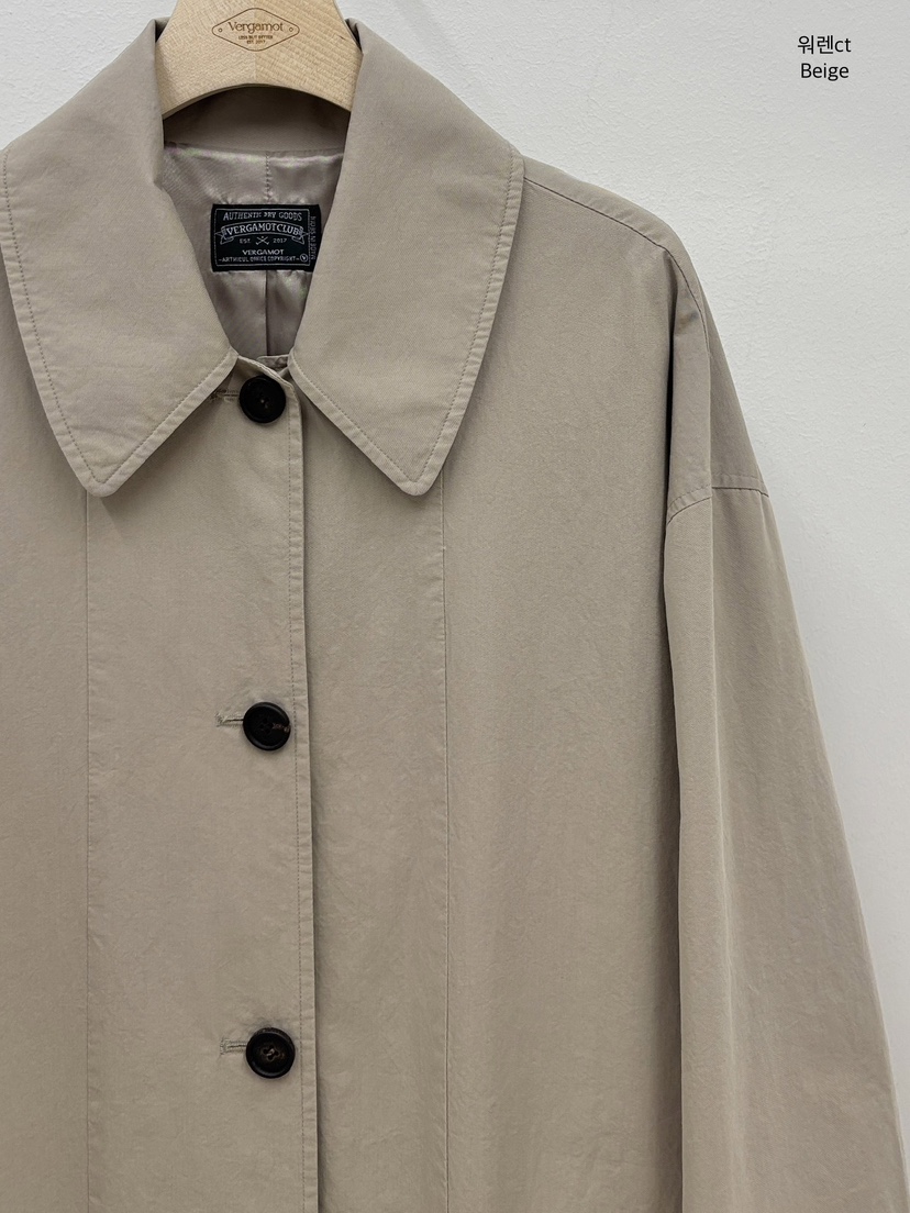VERGAMOT韓國直郵女裝新款人氣時尚推薦熱賣職業長款風衣VERGAMOT長款風衣