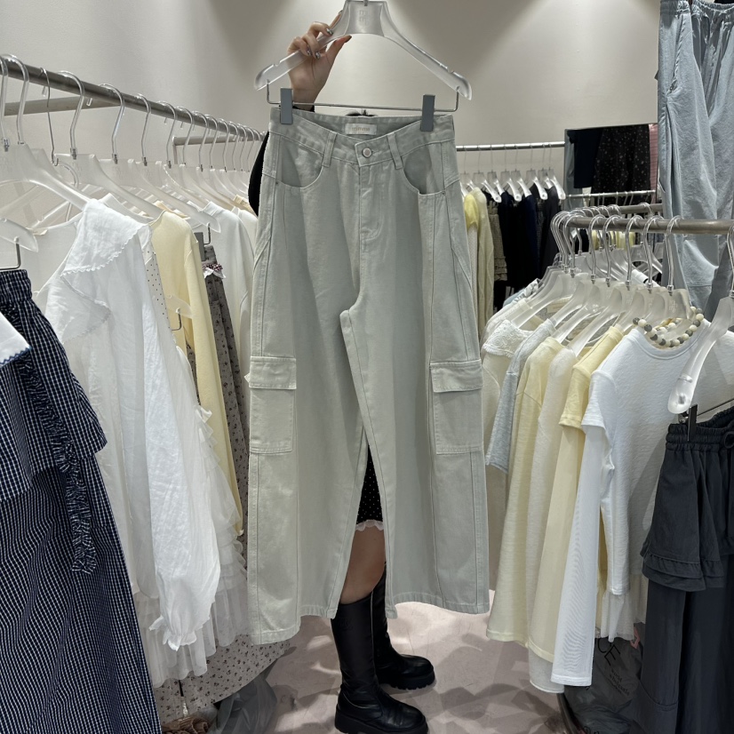 MIMME/LOOKK韓國直郵女士新品人氣26春夏時尚牛仔褲口袋MIMME/LOOKK牛仔褲圖色1