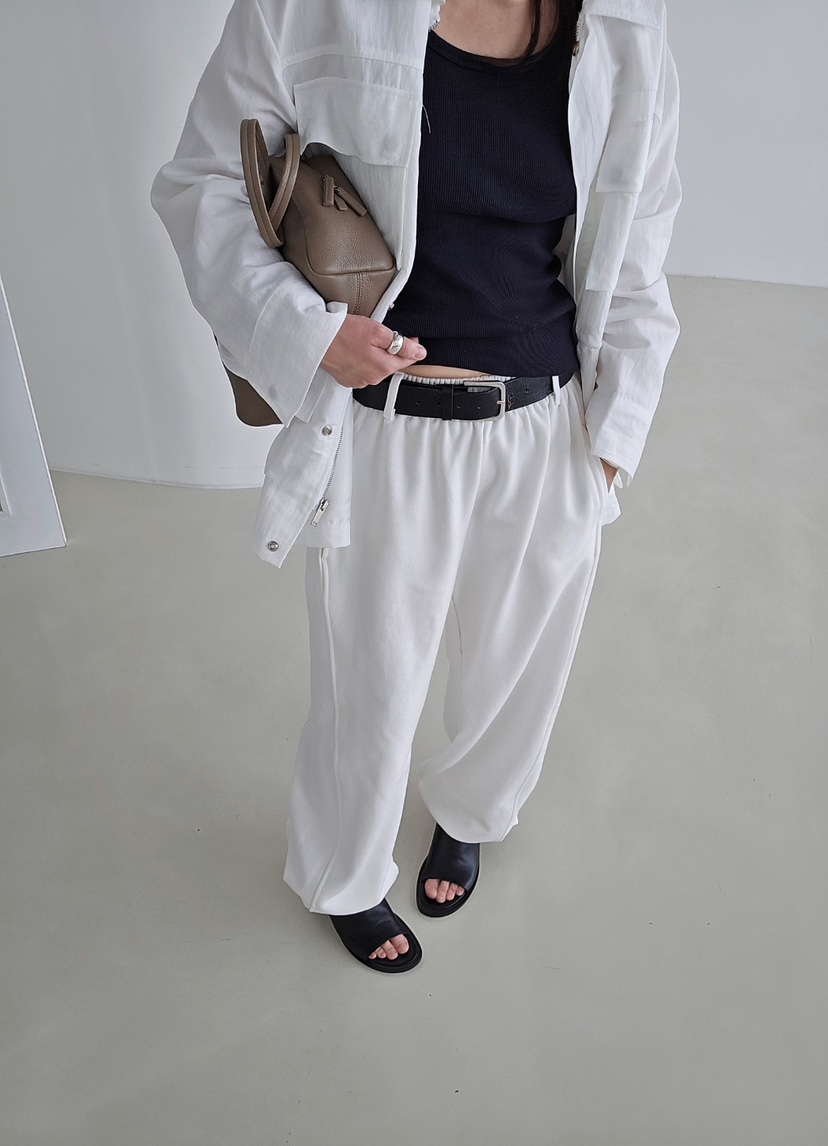 J SHOP韓國東大門直郵女裝新品熱賣人氣推薦職業休閑褲系帶J_SHOP休閑褲