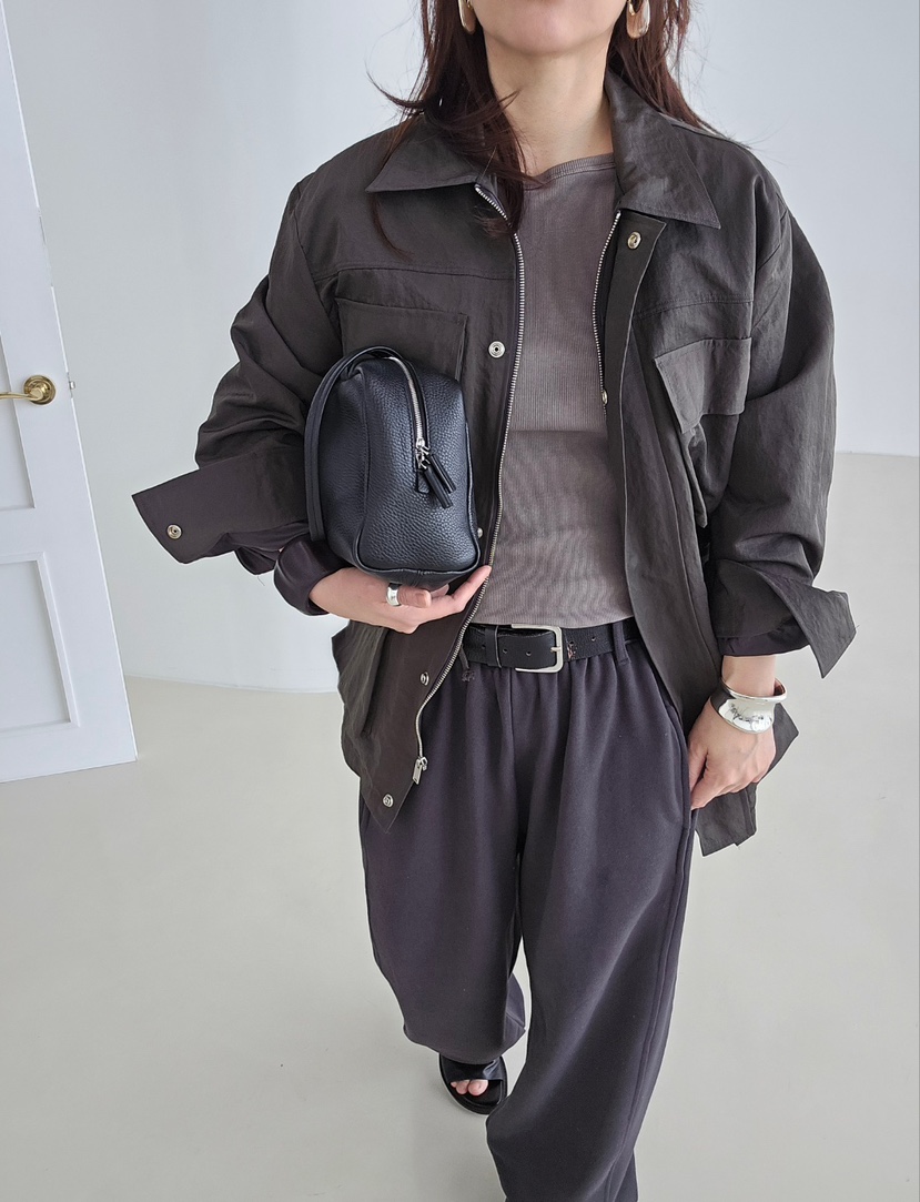 J SHOP韓國直郵實拍女裝新款人氣時尚26春夏休閑夾克口袋J_SHOP夾克