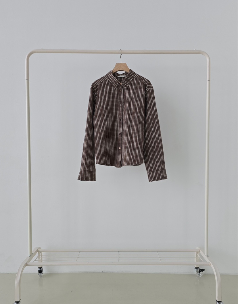 J SHOP韓國東大門代購女裝新款時尚人氣26春夏襯衫蕾絲衫格紋J_SHOP襯衫/蕾絲衫圖色1