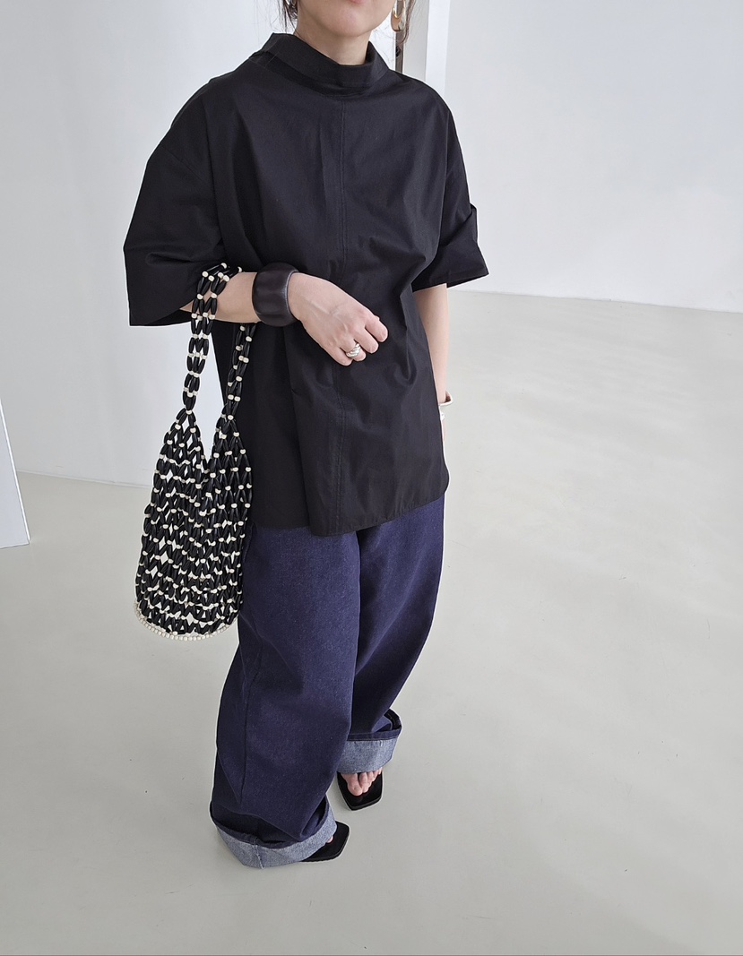 J SHOP韓國直郵女裝新品熱賣時尚休閑26春夏襯衫蕾絲衫高領J_SHOP襯衫/蕾絲衫