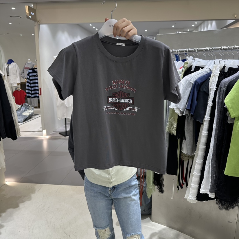 BENE韓國直郵女裝新款26春夏職業熱賣休閑人氣推薦時尚T恤BENET恤圖色4