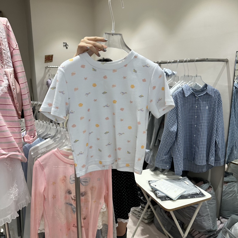 MIMME/LOOKK韓國東大門代購女士新品職業推薦人氣T恤蕾絲MIMME/LOOKKT恤圖色2