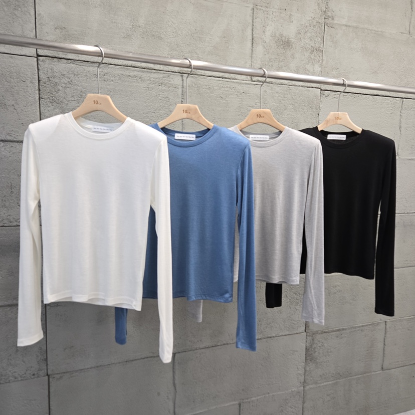 10CC韓國直郵實拍女士新款職業人氣推薦26春夏時尚長袖T恤10CC長袖T恤