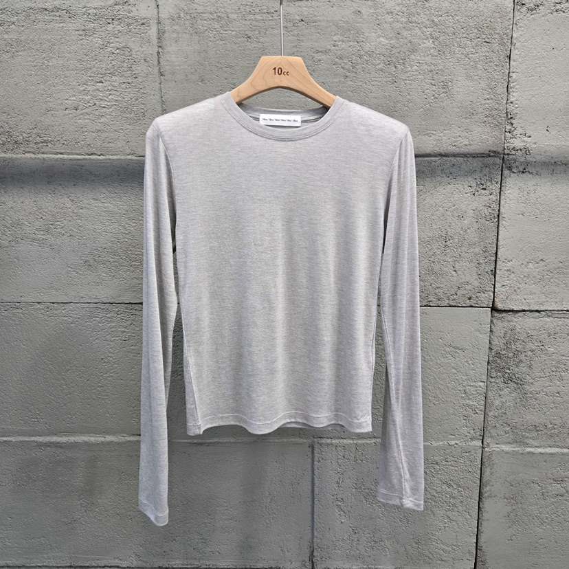 10CC韓國直郵實拍女士新款職業人氣推薦26春夏時尚長袖T恤10CC長袖T恤圖色1