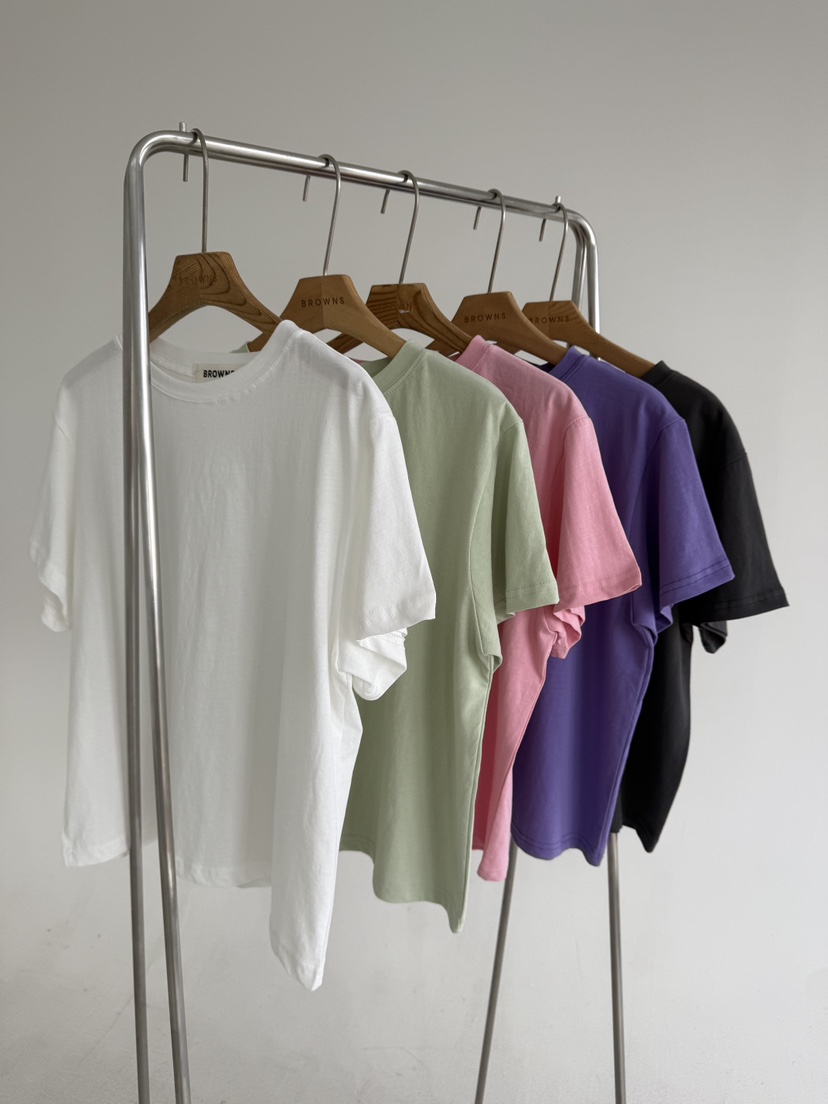 BROWNS-P韓國代購女士新款職業熱賣時尚休閑26春夏推薦T恤BROWNS-PT恤圖色3左三色