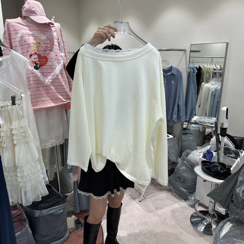 MIMME/LOOKK韓國東大門直郵女士新款熱賣職業人氣長袖T恤MIMME/LOOKK長袖T恤