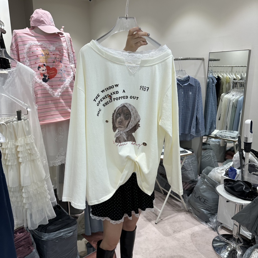 MIMME/LOOKK韓國東大門直郵女士新款熱賣職業人氣長袖T恤MIMME/LOOKK長袖T恤圖色1